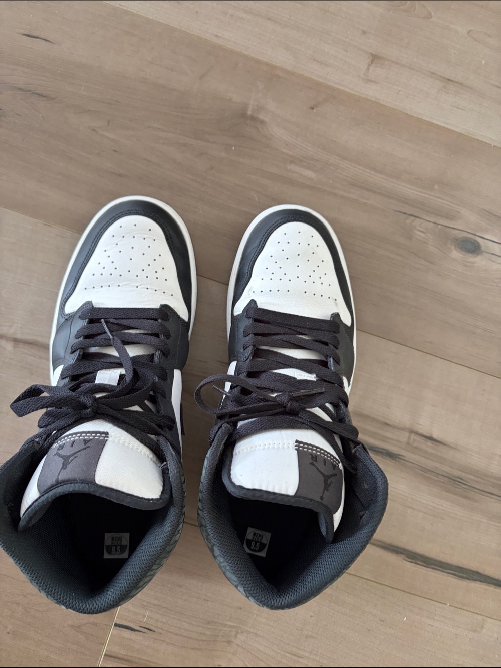 Nike Air Jordan Black and White High-Top